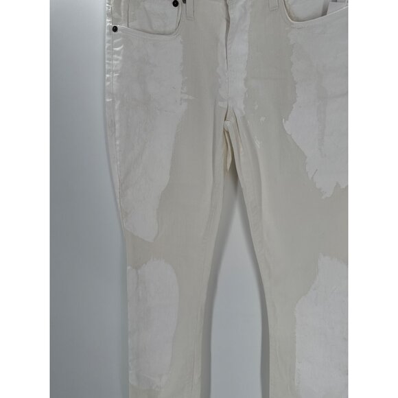 Helmut Lang Womens Skinny Fit Painted White Jeans Size 27 Organic Cotton New - Picture 4 of 11